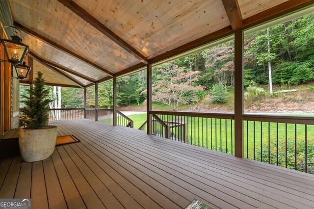 547 Toccoa River Ln, Mineral Bluff, GA 30559 - deck with a lawn