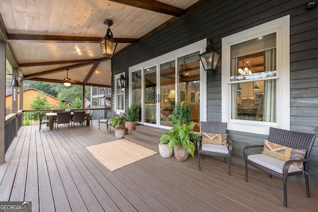 547 Toccoa River Ln, Mineral Bluff, GA 30559 - porch featuring outdoor dining space
