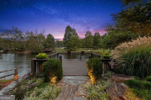 547 Toccoa River Ln, Mineral Bluff, GA 30559 - dock area featuring a deck with water view