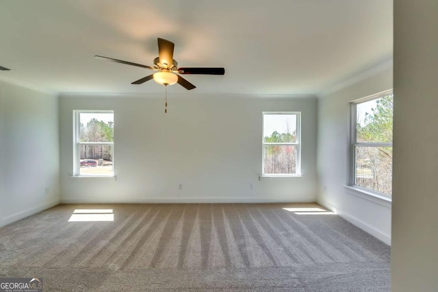 537 Principal Meridian Dr, Dallas, GA 30132 - empty room featuring carpet, plenty of natural light, and a ceiling fan