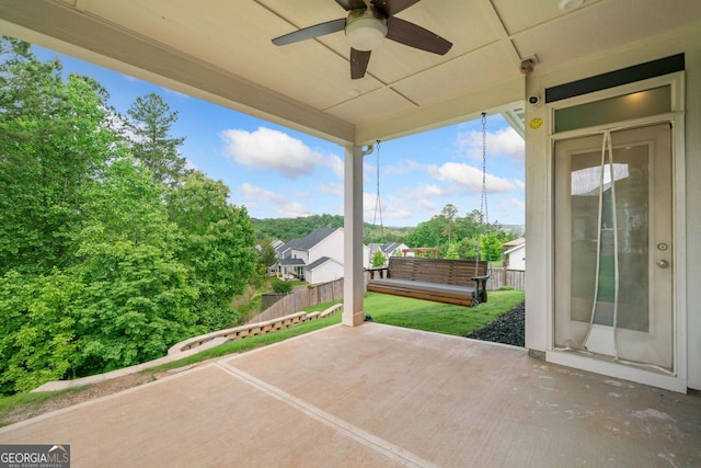 2121 Harmony Dr, Canton, GA 30115 - view of patio featuring ceiling fan