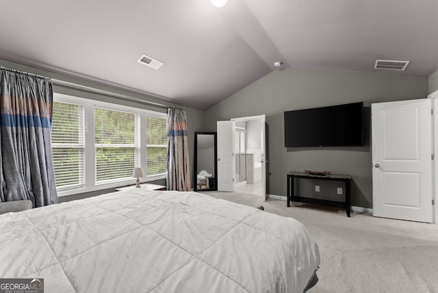 6160 Overleaf Ter, Cumming, GA 30040 - carpeted bedroom with vaulted ceiling and baseboards