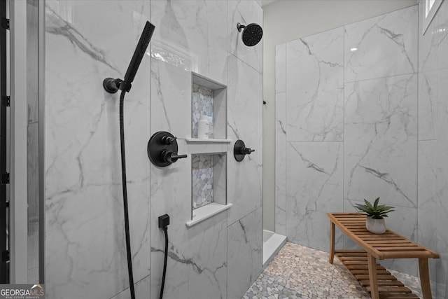 2490 S Carroll St, Villa Rica, GA 30180 - full bath with a marble finish shower