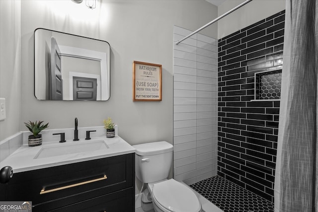2490 S Carroll St, Villa Rica, GA 30180 - full bathroom with vanity and a tile shower