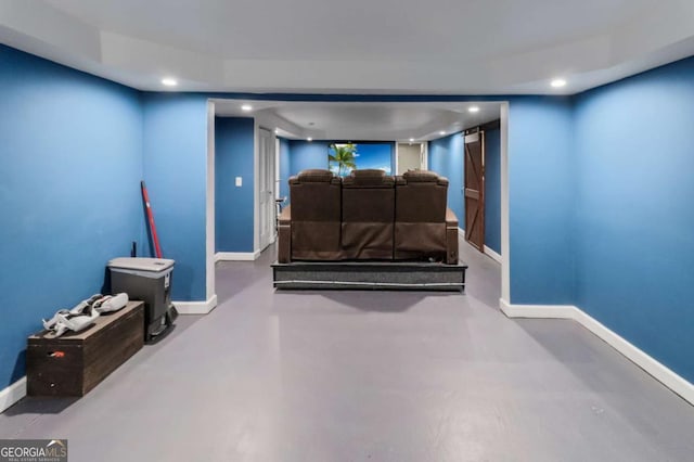 3898 Heritage Oaks Dr, Powder Springs, GA 30127 - hallway featuring baseboards, recessed lighting, and finished concrete floors