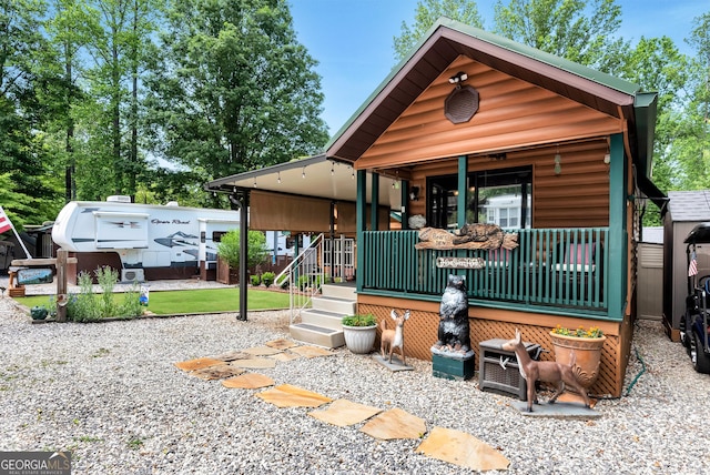 76 Hidden Valley Rd, Cleveland, GA 30528 - view of front of house featuring a porch