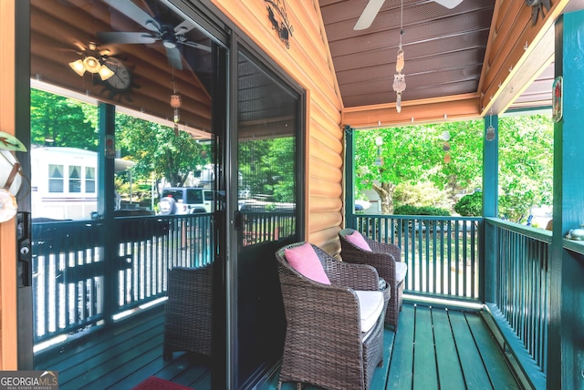 76 Hidden Valley Rd, Cleveland, GA 30528 - deck with ceiling fan