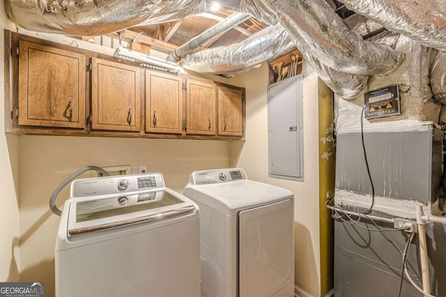 3947 Veracruz Ct, Decatur, GA 30034 - washroom featuring cabinet space, separate washer and dryer, and electric panel