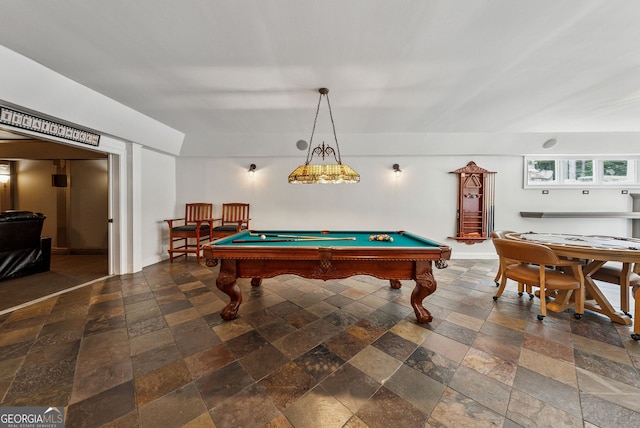 115 Hopewell Grove Dr, Milton, GA 30004 - rec room with stone tile floors, billiards, and baseboards