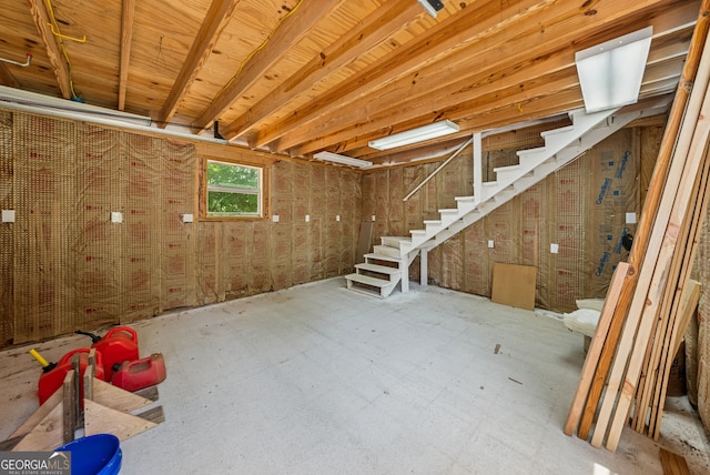 115 Hopewell Grove Dr, Milton, GA 30004 - below grade area with stairway