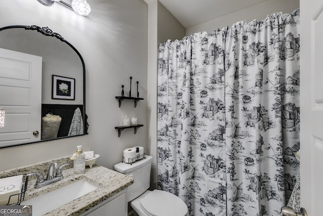 13 Westbrook Rd, Carrollton, GA 30116 - full bathroom featuring vanity, toilet, and a shower with curtain
