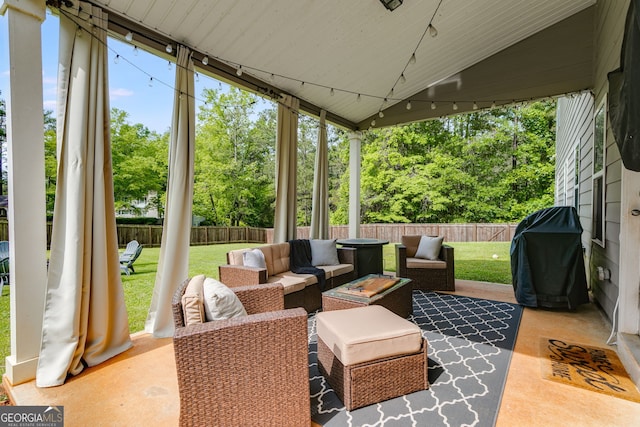 13 Westbrook Rd, Carrollton, GA 30116 - fenced backyard featuring area for grilling, an outdoor hangout area, and a patio area