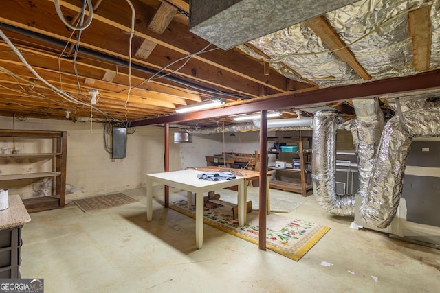 6214 Crestview Dr SE, Covington, GA 30014 - unfinished basement with electric panel
