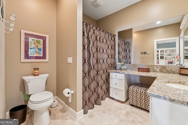 2917 Pointe Dr, Gainesville, GA 30506 - full bathroom featuring vanity and a shower with shower curtain