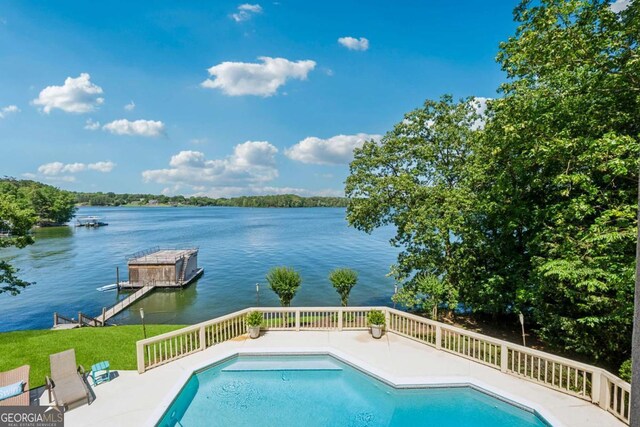 2917 Pointe Dr, Gainesville, GA 30506 - view of swimming pool featuring a water view