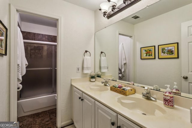 107 W Point Trl, Woodstock, GA 30189 - full bath with double vanity and enclosed tub / shower combo