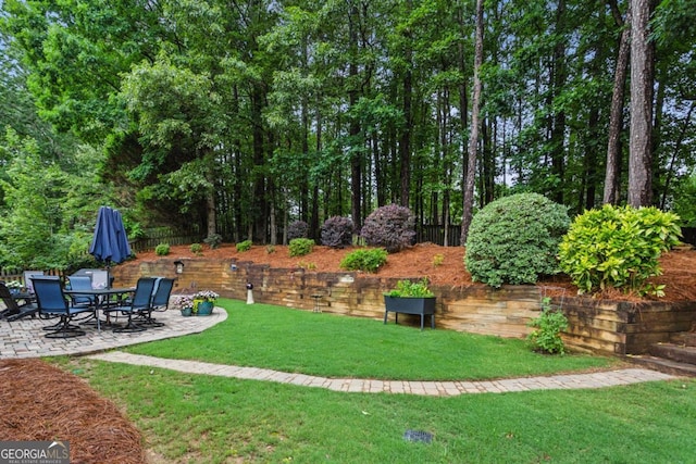 107 W Point Trl, Woodstock, GA 30189 - view of grassy yard featuring a patio