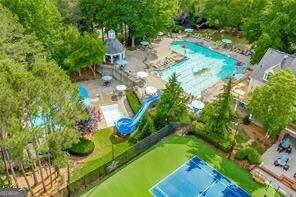107 W Point Trl, Woodstock, GA 30189 - bird's eye view of a pool area