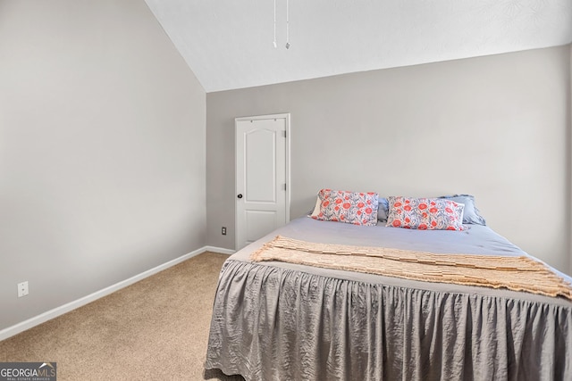 81 Maple Creek Dr, Newnan, GA 30263 - bedroom with carpet, lofted ceiling, and baseboards
