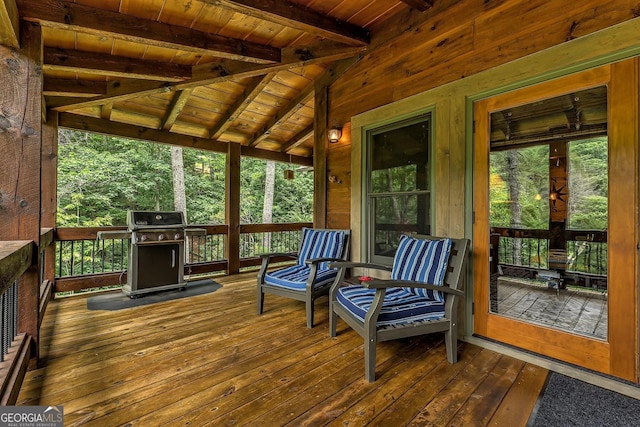 1061 Fir Ln, Ellijay, GA 30540 - wooden terrace featuring grilling area