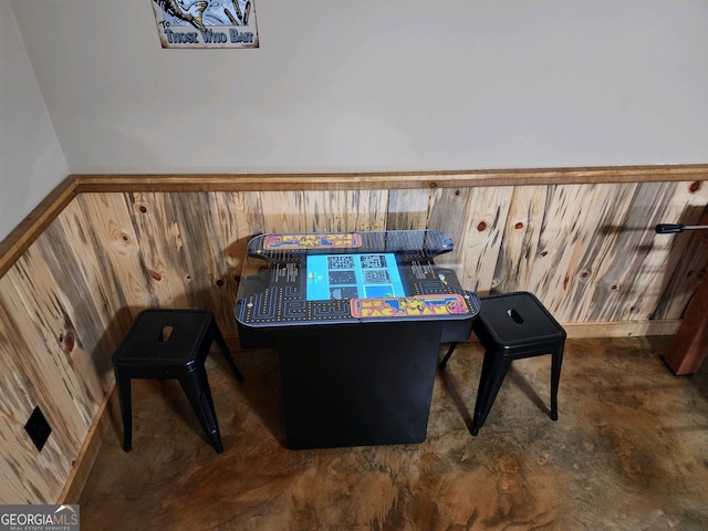 1061 Fir Ln, Ellijay, GA 30540 - office space with wooden walls and concrete floors