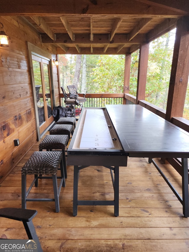 1061 Fir Ln, Ellijay, GA 30540 - wooden terrace featuring outdoor dining space