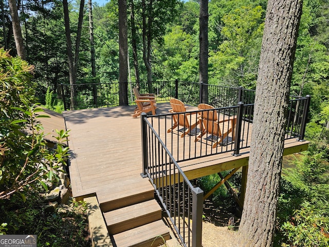 1061 Fir Ln, Ellijay, GA 30540 - wooden deck featuring stairway