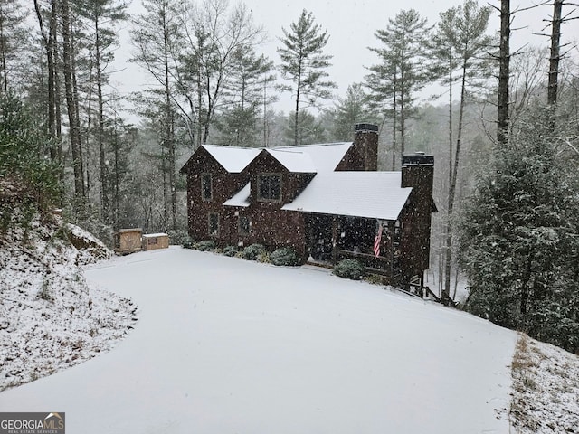 1061 Fir Ln, Ellijay, GA 30540 - view of front of property featuring a chimney