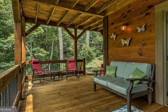 1061 Fir Ln, Ellijay, GA 30540 - view of wooden terrace