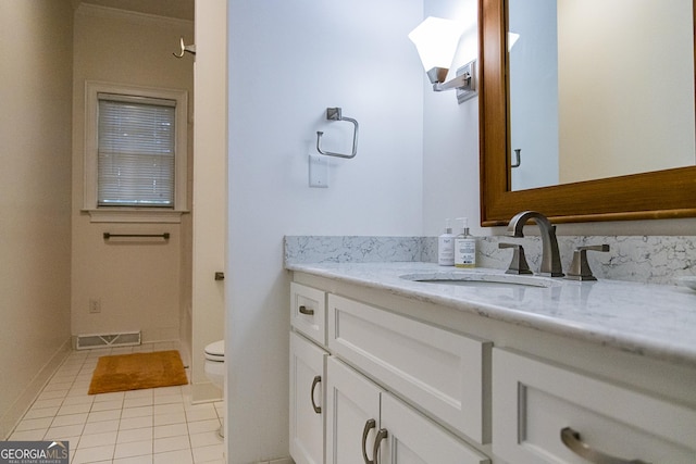 15 Westover Dr SW, Rome, GA 30165 - bathroom featuring vanity, tile patterned floors, and toilet