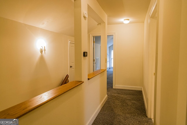 15 Westover Dr SW, Rome, GA 30165 - hallway featuring dark colored carpet and baseboards