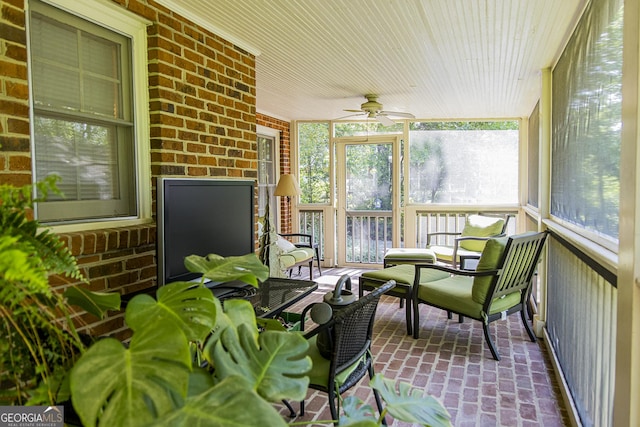 15 Westover Dr SW, Rome, GA 30165 - sunroom / solarium with a ceiling fan