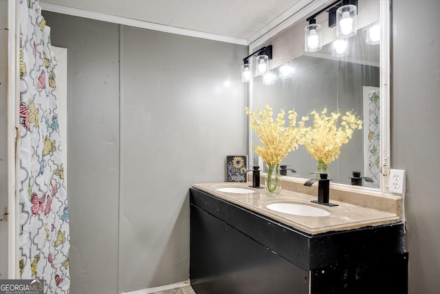 4040 US Highway 25 N, Hephzibah, GA 30815 - bathroom featuring double vanity and ornamental molding