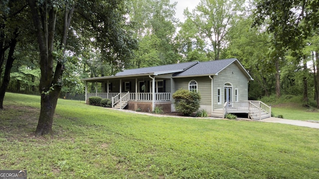 253 Yonah Valley Rd, Cleveland, GA 30528 - single story home with covered porch and a front yard