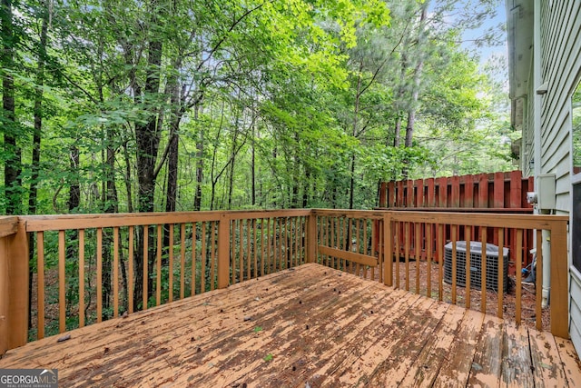 5057 Lower Elm St, Atlanta, GA 30349 - wooden deck with cooling unit