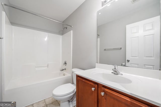 5057 Lower Elm St, Atlanta, GA 30349 - bathroom featuring toilet, vanity, and shower / tub combination