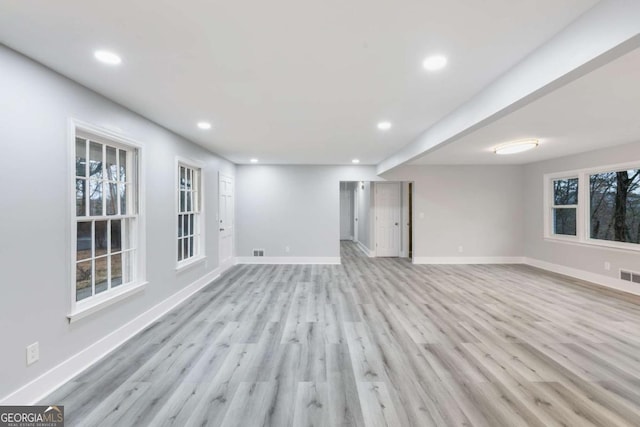 1506 Vine St NE, Gainesville, GA 30501 - empty room featuring recessed lighting, baseboards, and light wood-type flooring