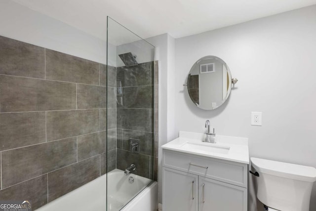 1506 Vine St NE, Gainesville, GA 30501 - bathroom with vanity,  shower combination, and toilet