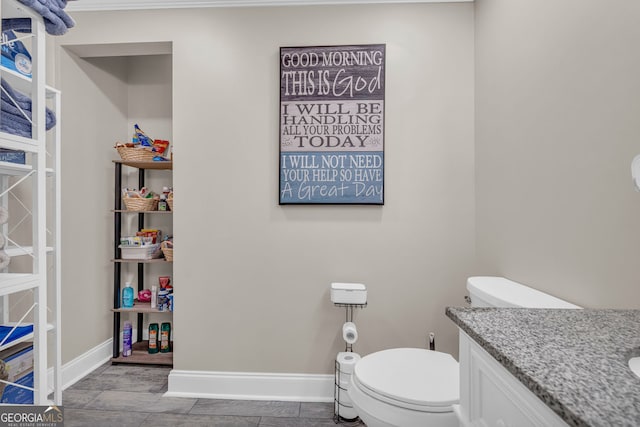 26-105 Midway Street Unit #108But Door #105, Helen, GA 30545 - bathroom with toilet, vanity, and baseboards