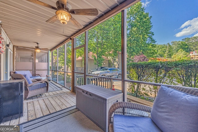26-105 Midway Street Unit #108But Door #105, Helen, GA 30545 - sunroom / solarium with ceiling fan