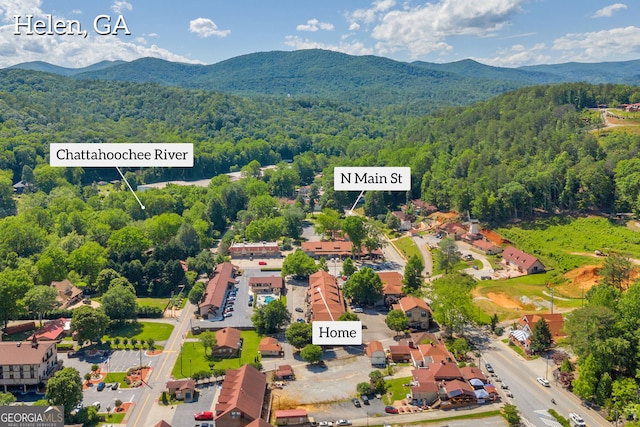 26-105 Midway Street Unit #108But Door #105, Helen, GA 30545 - bird's eye view of a forest and a mountainous background