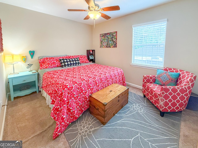 521 Lake Jordan Blvd W, Kingsland, GA 31548 - carpeted bedroom with baseboards and a ceiling fan