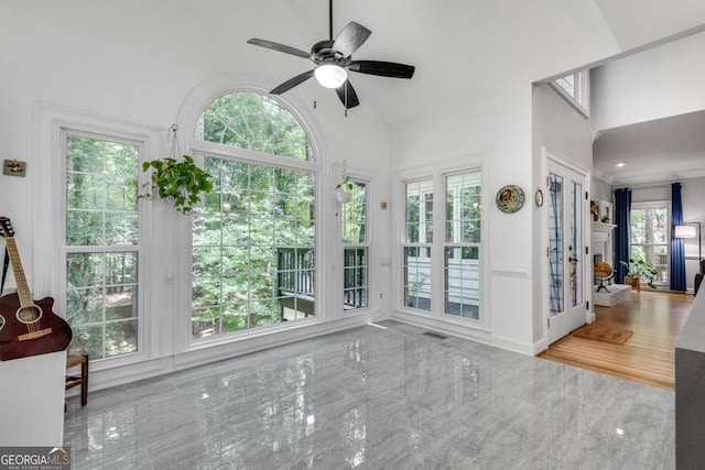 3250 Cobbs Farm Trl NW, Marietta, GA 30064 - unfurnished sunroom with french doors and lofted ceiling
