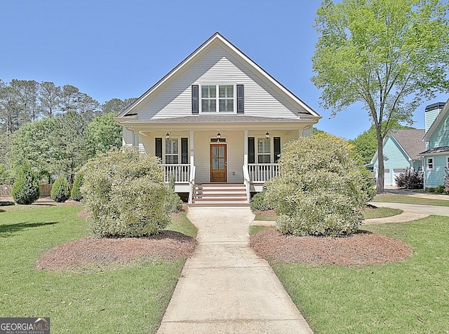 46 Horseshoe Bend Way, Senoia, GA 30276 - view of front facade featuring a front lawn and a porch