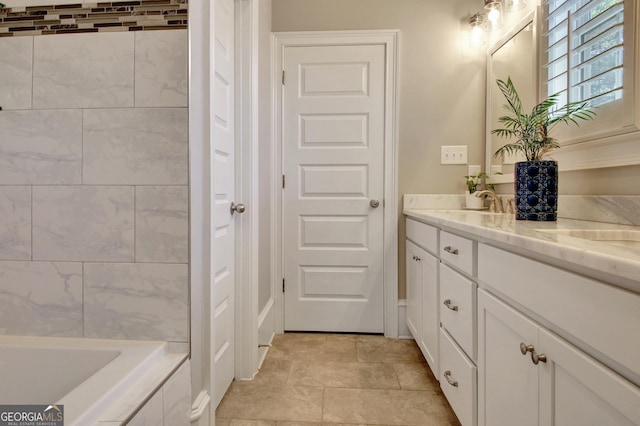 46 Horseshoe Bend Way, Senoia, GA 30276 - bathroom featuring double vanity and a bath