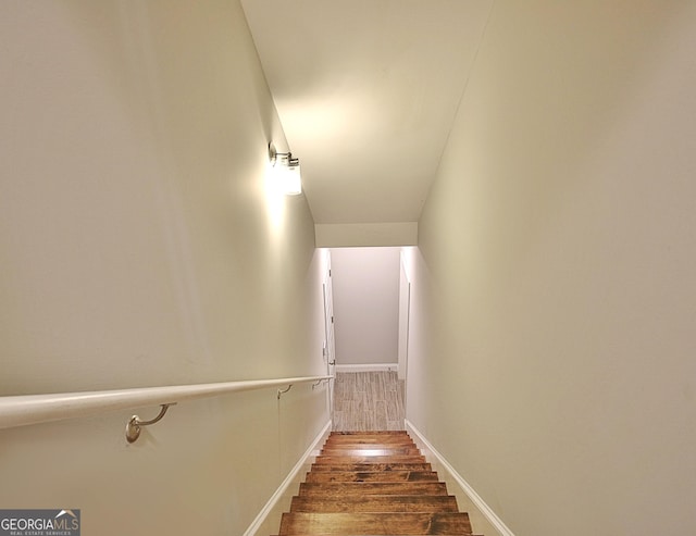 46 Horseshoe Bend Way, Senoia, GA 30276 - staircase with wood finished floors and baseboards