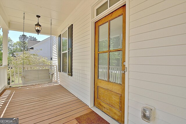 46 Horseshoe Bend Way, Senoia, GA 30276 - view of wooden porch
