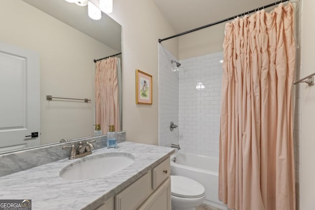 15626 Birmingham Hwy, Alpharetta, GA 30004 - full bathroom with vanity and shower / bath combo with shower curtain