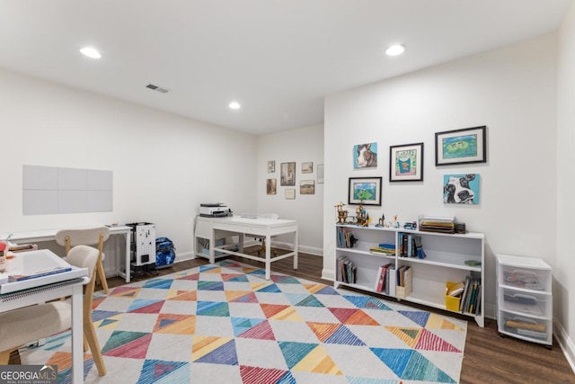 15626 Birmingham Hwy, Alpharetta, GA 30004 - playroom with wood finished floors and recessed lighting