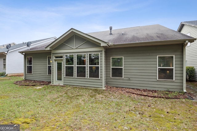 3491 Amerigo Dr, Buford, GA 30519 - rear view of property featuring a yard and a shingled roof